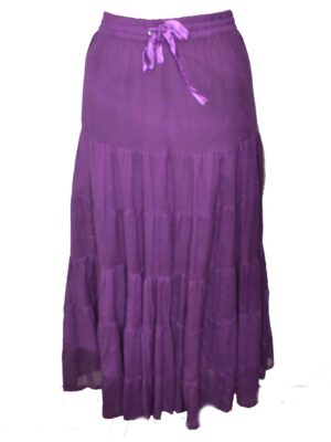 Skirt Long Terry Voil Purple Size 16