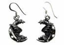 Silver Earring Dragon On Moon Lisa Parker Licensed