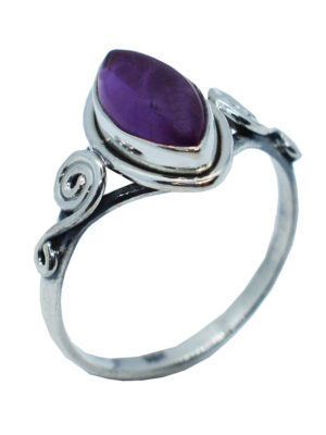 Silver Ring Amethyst Cab