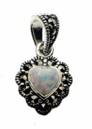 Silver Pendant Marcasite Opal
