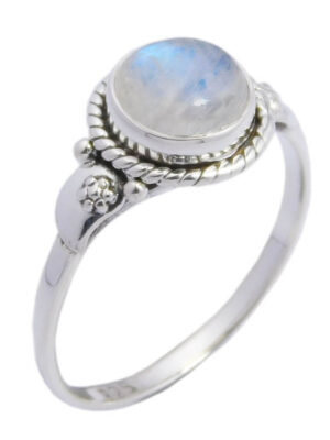 Silver Ring Rainbow Stone