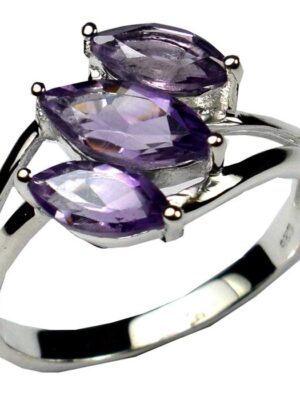 Silver Ring Three Stones