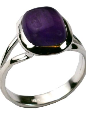 Silver Ring With Square Stone