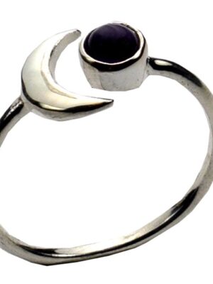 Silver Ring Moon and Sun