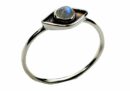 Silver Ring Eye With Stone