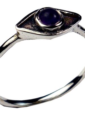 Silver Ring Eye With Stone