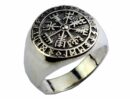 Silver Ring Viking Compass