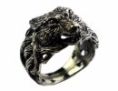 Silver Ring Wolf Celtic