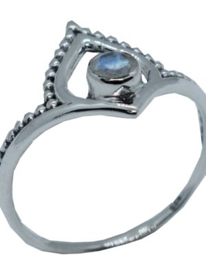 Silver Ring Rainbow Round