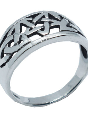 Silver Ring Pentagram Celtic
