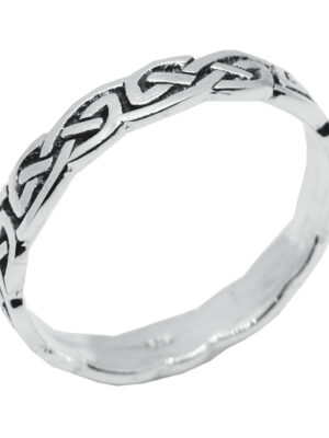 Silver Ring Celtic Band Thin
