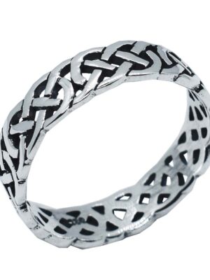 Silver Ring Celtic Band Thin