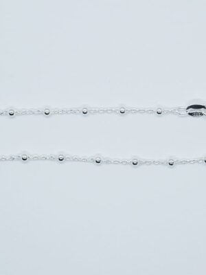 Silver Chain 3 beads (Various Sizes)