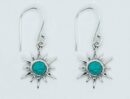 Silver Earring Star Turquoise