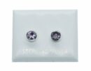 Silver Stud Round Cut Amethyst