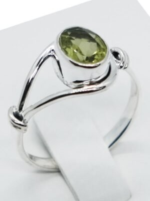 Silver Ring Cut Peridot