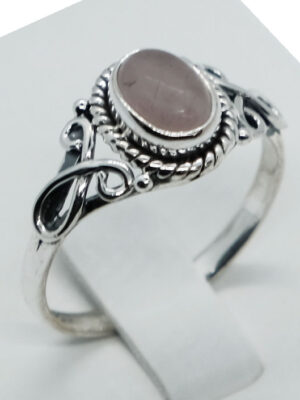 Silver Ring Fancy Rose Qz