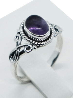 Silver Ring Fancy Amethyst