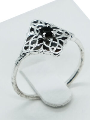 Silver Ring Filigree Onyx