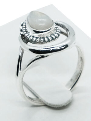 Silver Ring Moon Rainbow