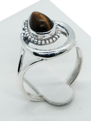 Silver Ring Moon Tiger Eye