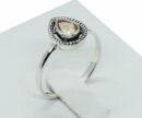 Silver Ring Peardrop Citrine
