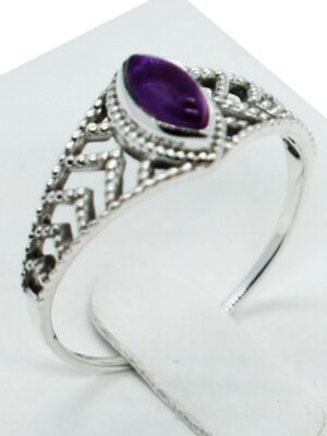 Silver Ring MRQ Amethyst