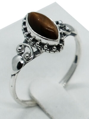 Silver Ring MRQ Tiger's Eye