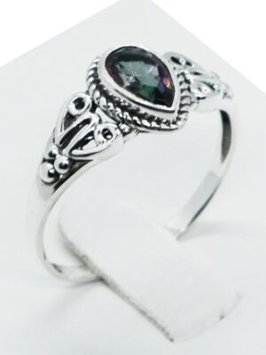 Silver Ring T/Drop Cut Mystic