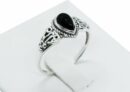 Silver Ring Teardrop Onyx