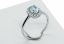 Silver Ring Topaz Adjustable