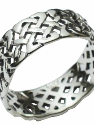 Ring Silver Band Celtic Cut
