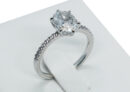 Fashion Ring White Oval CZ