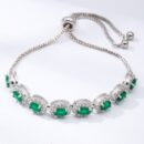 Bracelet Elegant Green Oval