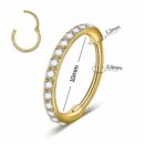 Earring Zircon Gold Plated