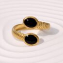 Ring Wave Two Black Stones