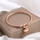 Bangle Heart Rose Gold Plated