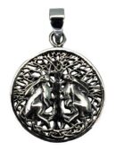 Pendant Silver Hares Gazing Up Lisa Parker Licensed