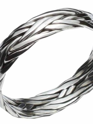 Ring Silver Woven Rope Band