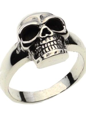 Ring Silver Skull Grinning