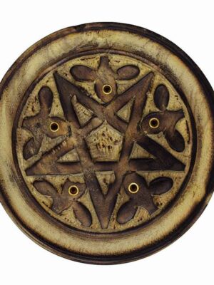 Incense Holder Plate Pentagram