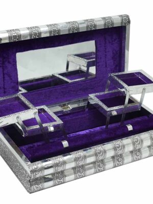 Box Jewellery Metal Purple 15X8 Inch