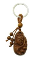 Keyring Wooden Quanyin Head