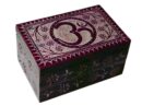 Soapstone Box Om Purple