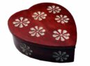 Soapstone Box Heart Red
