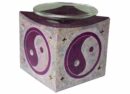 Soapstone Oilburner Ying Yang Purple