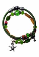 Bracelet Long Beads Green
