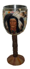 Goblet Red Indian Design