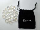 Rune Stone Clear Quartz 24pcs In Pouch