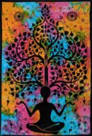 Bedspread Single Yoga Man Tree